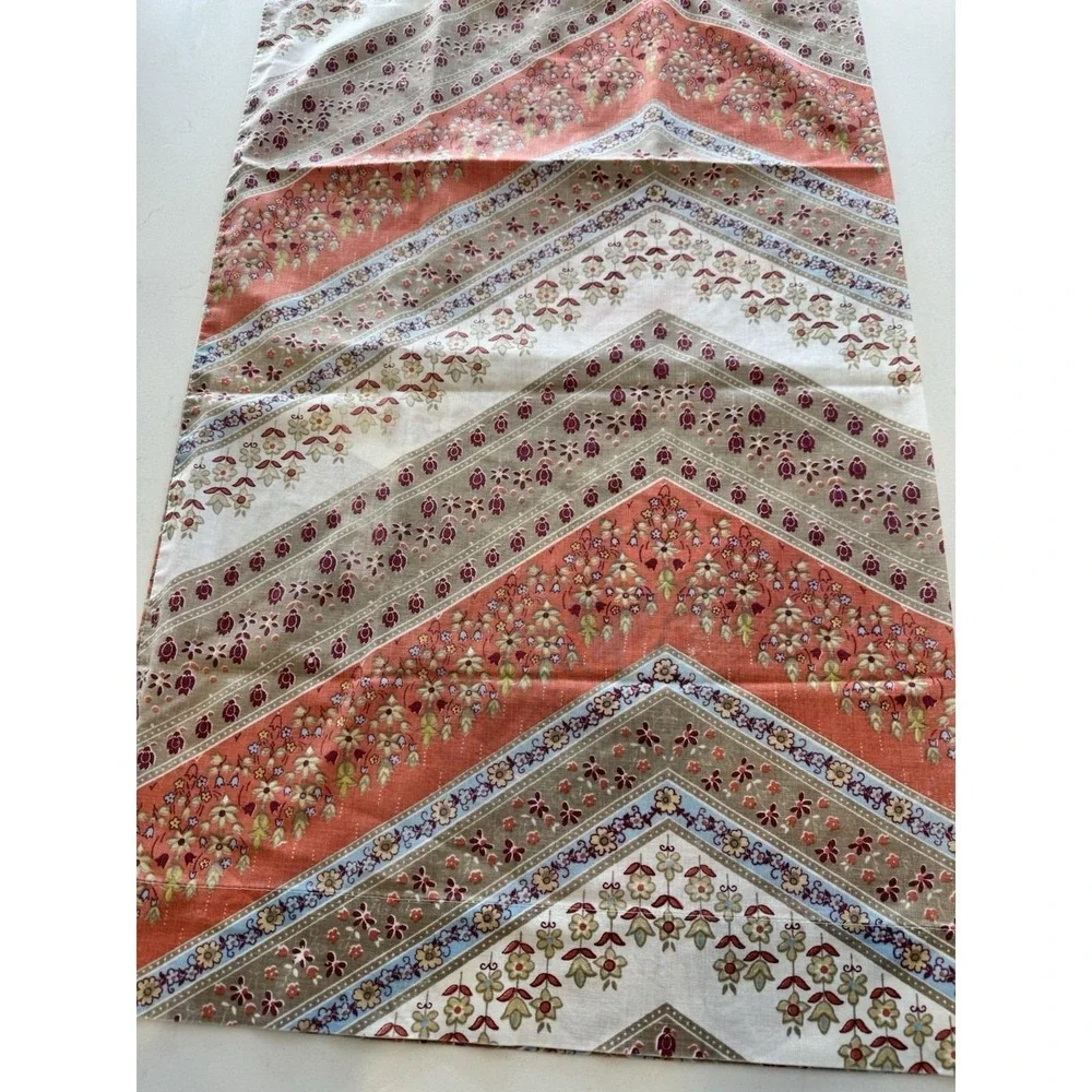 Lot 2 Vintage‎ Cannon Monticello Standard Pillowcases Floral Boho Earth Tones